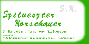 szilveszter morschauer business card